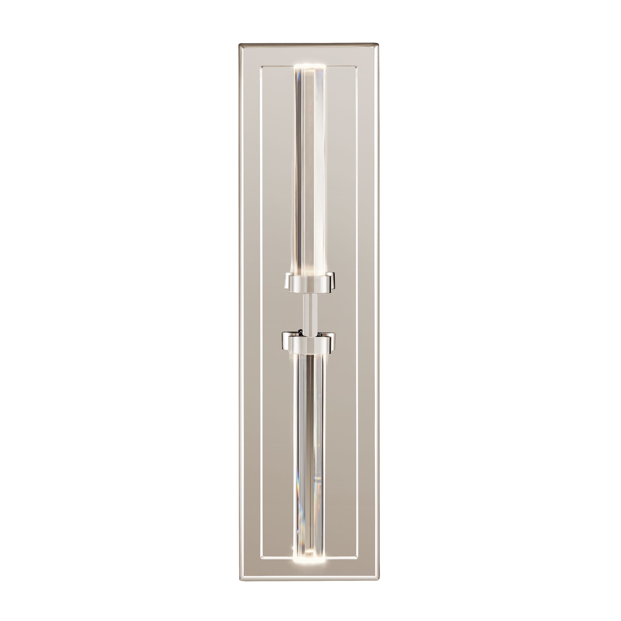 Image 4 Sycara 19 Inch 2 Light LED Wall Sconce with Faceted Crystal in PN more views