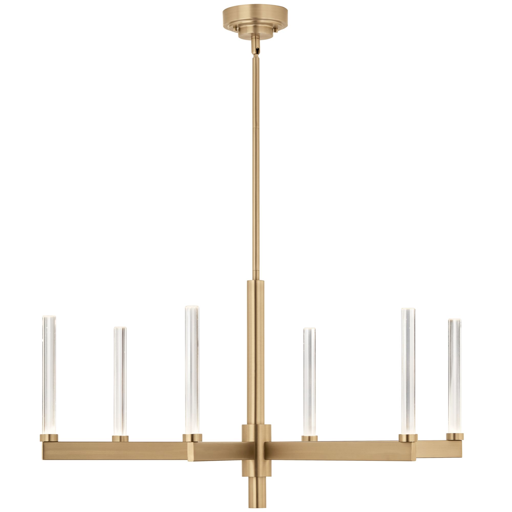 Image 4 Sycara 36.25 Inch 6 Light LED Chandelier with Faceted Crystal in CPZ more views
