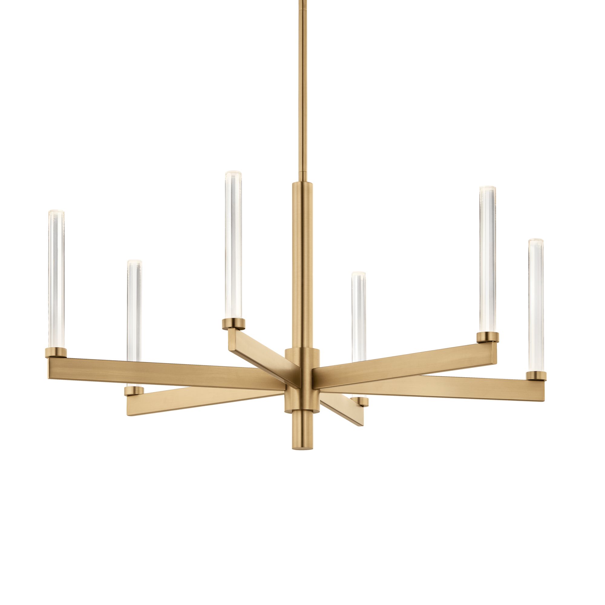 Image 5 Sycara 36.25 Inch 6 Light LED Chandelier with Faceted Crystal in CPZ more views