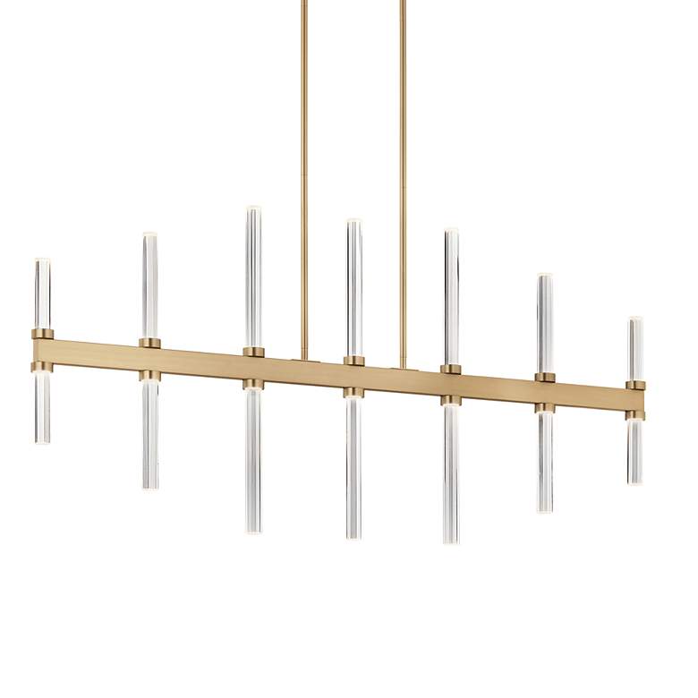Image 5 Sycara 48 1/4" Wide Champagne Bronze LED Linear Chandelier more views