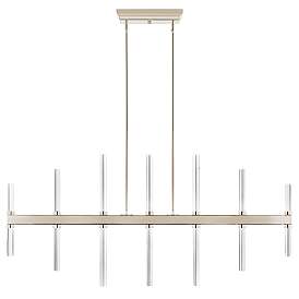 Image2 of Sycara 48 1/4"W Polished 14-Light LED Linear Chandelier more views
