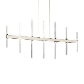 Image3 of Sycara 48 1/4"W Polished 14-Light LED Linear Chandelier more views