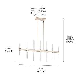 Image5 of Sycara 48 1/4"W Polished 14-Light LED Linear Chandelier more views