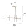 5_Sycara 48 1/4"W Polished 14-Light LED Linear Chandelier more views