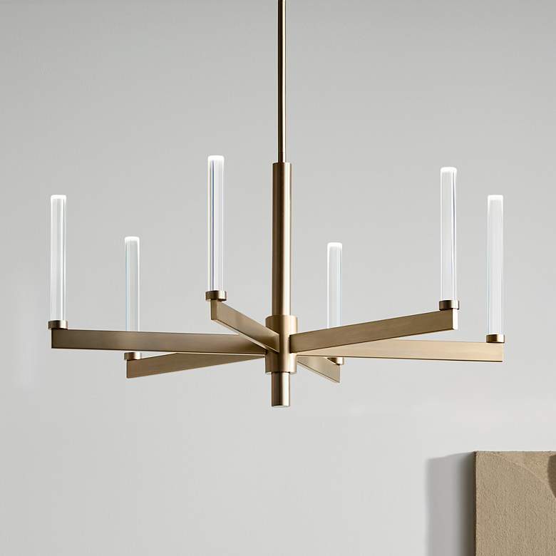Image 1 Sycara Champagne Bronze Chandelier 6Lt