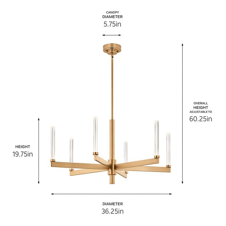Image 7 Sycara Champagne Bronze Chandelier 6Lt more views