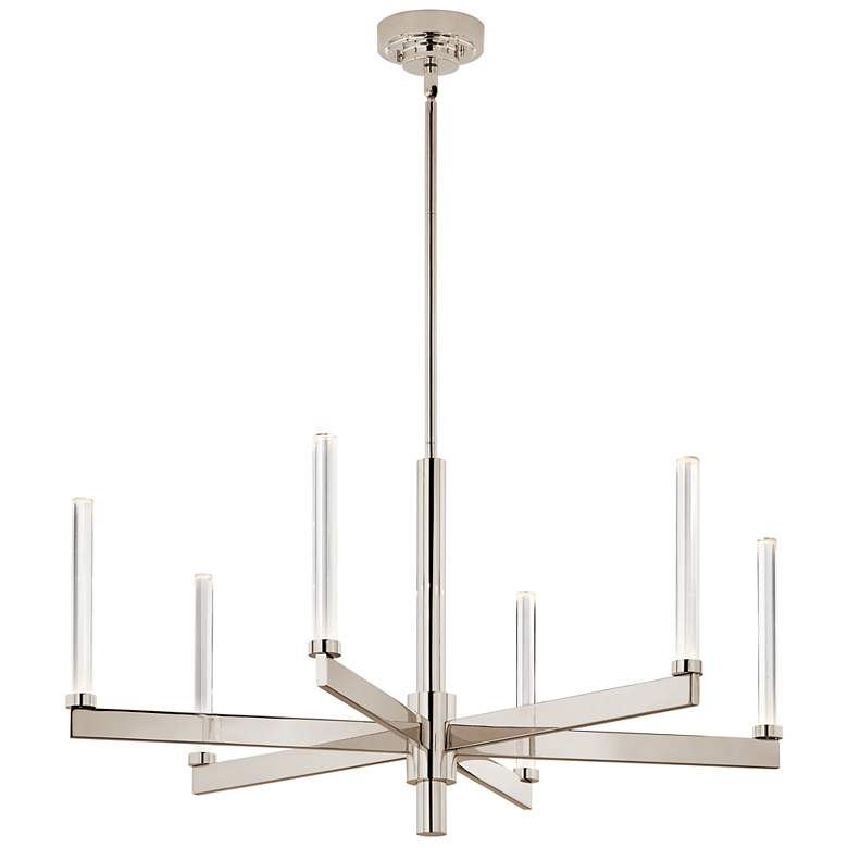 Image 2 Sycara Polished Nickel Chandelier 6Lt