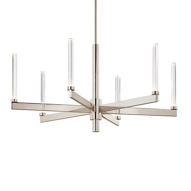 Image 5 Sycara Polished Nickel Chandelier 6Lt more views