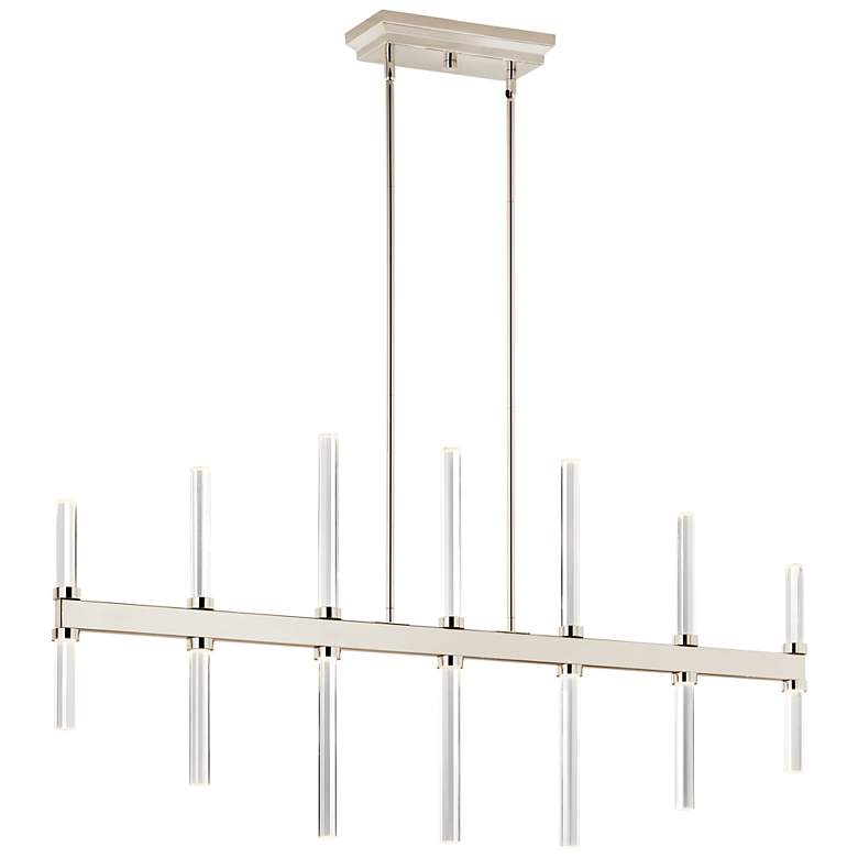 Image 1 Sycara Polished Nickel Linear Chandelier 14Lt