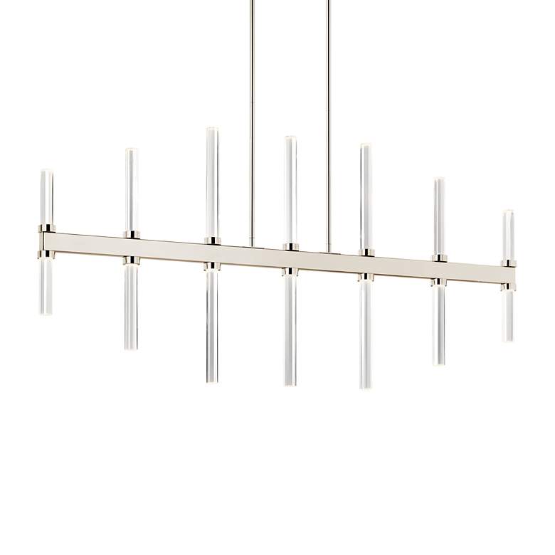 Image 3 Sycara Polished Nickel Linear Chandelier 14Lt more views