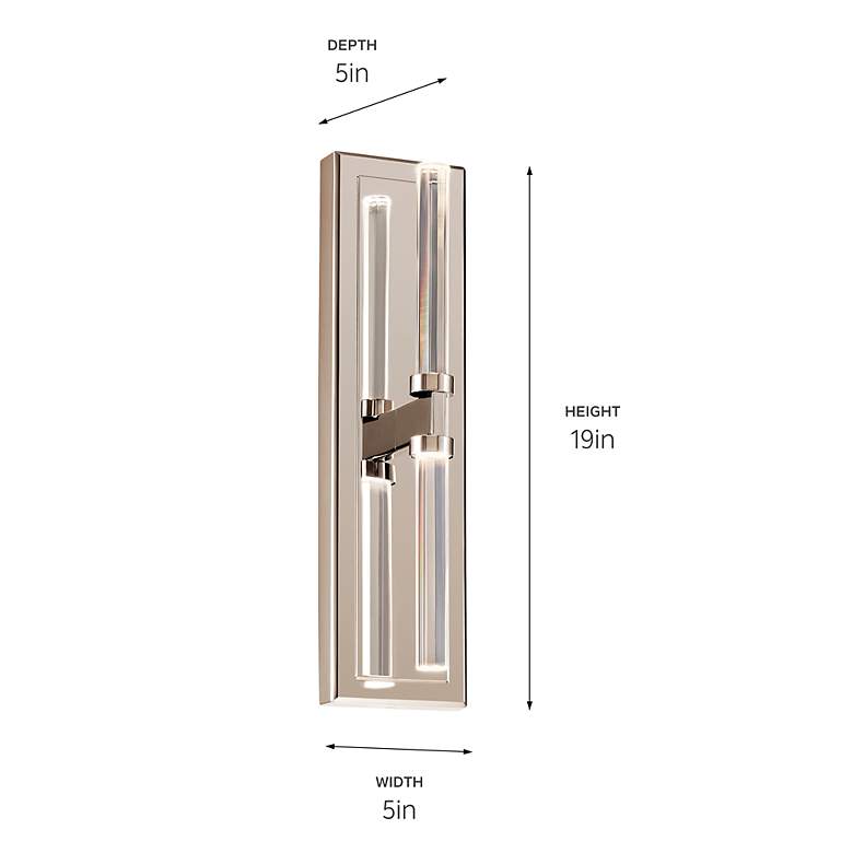 Image 6 Sycara Polished Nickel Wall Sconce 2Lt more views