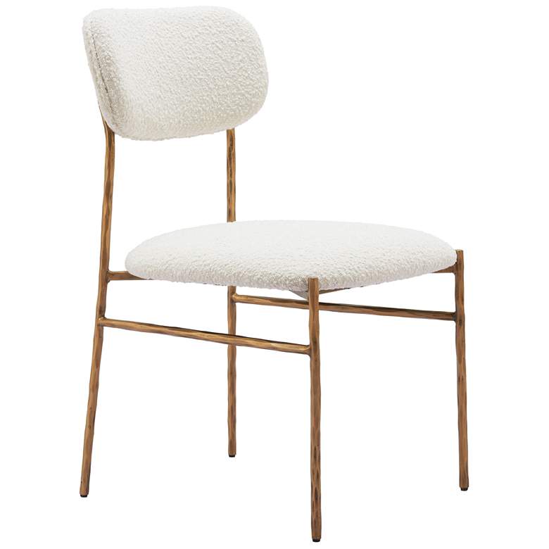 Image 1 Sydhavnen Dining Chair Cream &#38; Gold