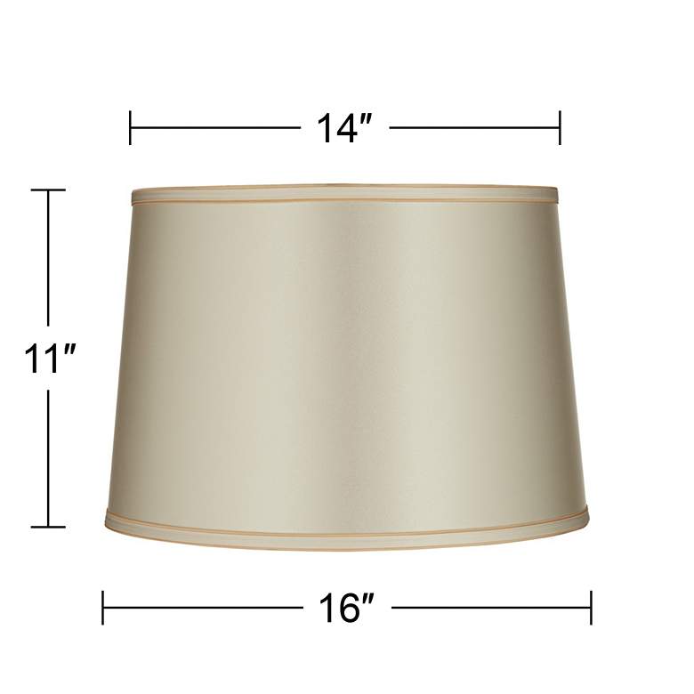 Image 7 Sydnee Champagne Gold with Trim Drum Shade 14x16x11 (Spider) more views