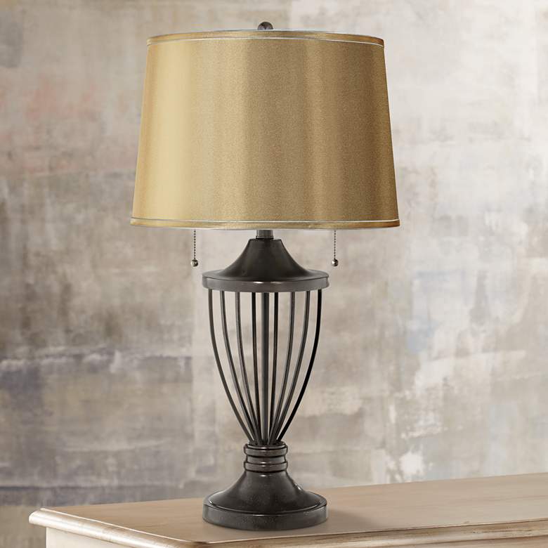 Image 1 Sydnee Gold Satin Bronze Urn Table Lamp