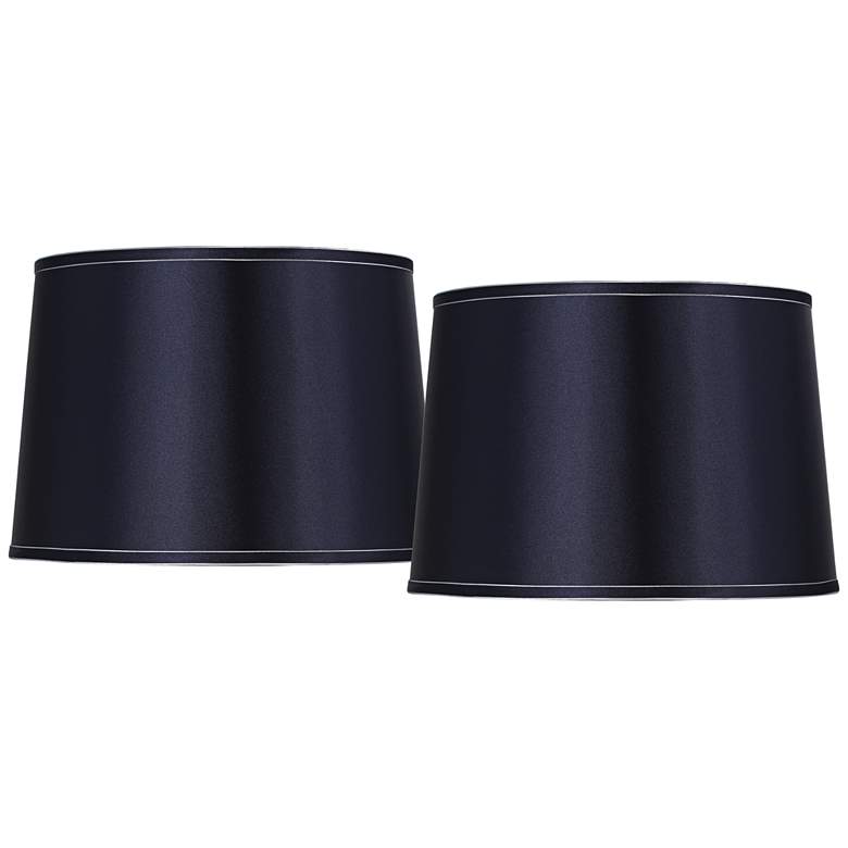 Image 1 Sydnee Navy Set of 2 Drum Lamp Shades 14x16x11 (Spider)