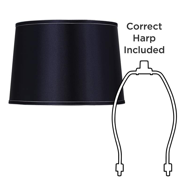 Image 5 Sydnee Navy Set of 2 Drum Lamp Shades 14x16x11 (Spider) more views