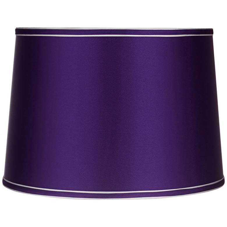 Image 1 Sydnee Satin Dark Purple Lamp Shade 14x16x11 (Spider)
