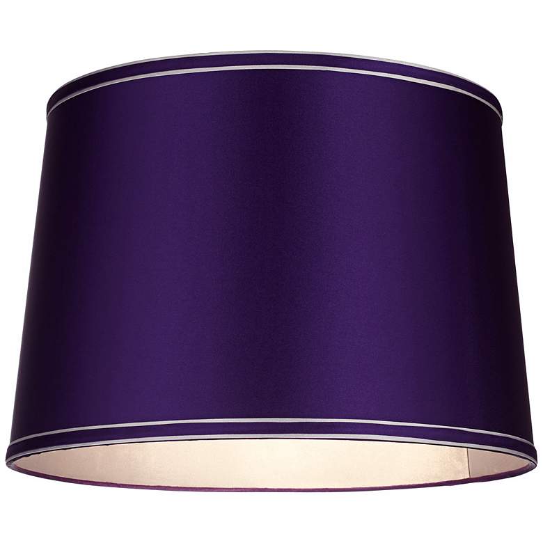 Image 2 Sydnee Satin Dark Purple Lamp Shade 14x16x11 (Spider) more views