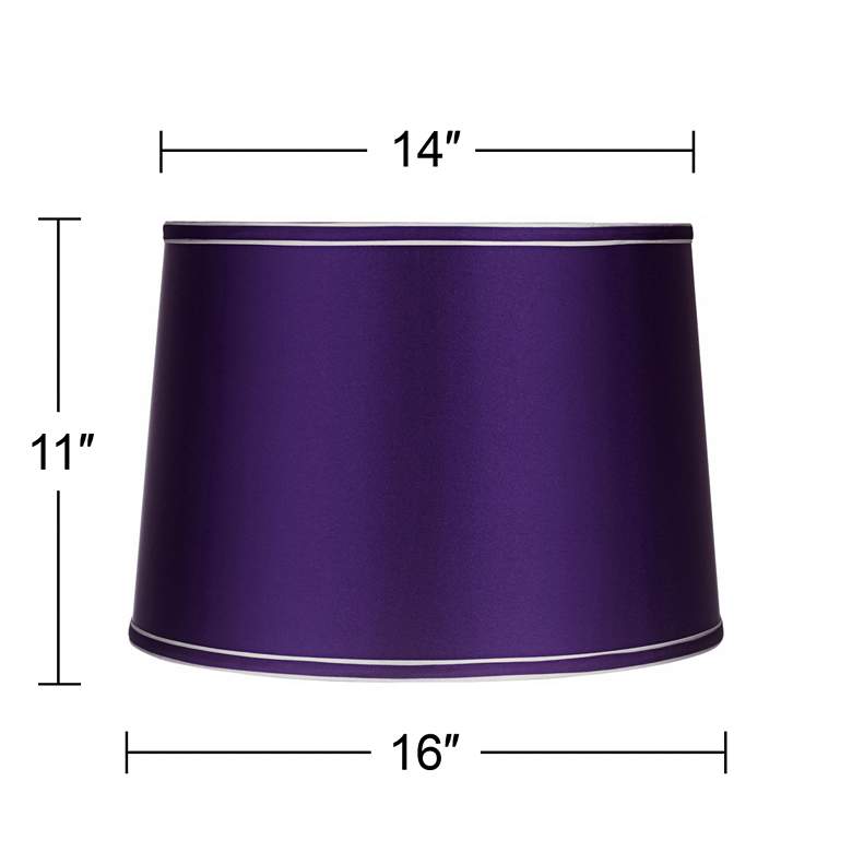 Image 5 Sydnee Satin Dark Purple Lamp Shade 14x16x11 (Spider) more views