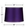 Sydnee Satin Dark Purple Lamp Shade 14x16x11 (Spider)