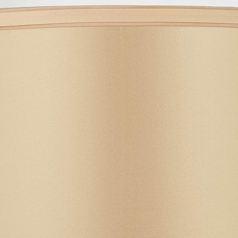 Image 2 Sydnee Satin Gold with Trim Drum Shade 14x16x11 (Spider) more views