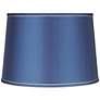 Sydnee Satin Medium Blue Drum Lamp Shade 14x16x11 (Spider)