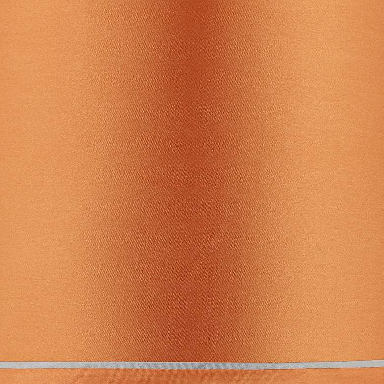Image 4 Sydnee Satin Orange Drum Lamp Shade 14x16x11 (Spider) more views