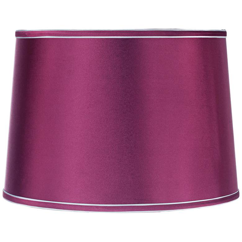 Image 1 Sydnee Satin Plum Drum Lamp Shade 14x16x11 (Spider)