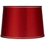 1_Sydnee Satin Red Silver Trim Drum Lamp Shade 14x16x11 (Spider)