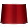 Sydnee Satin Red Silver Trim Drum Lamp Shade 14x16x11 (Spider)