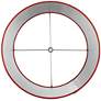 4_Sydnee Satin Red Silver Trim Drum Lamp Shade 14x16x11 (Spider) more views