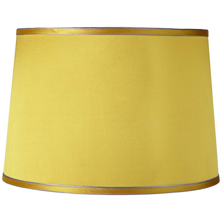 Image 1 Sydnee Satin Yellow Drum Lamp Shade 14x16x11 (Spider)