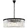 Sydney 10 Lt Matte Black Chandelier Clear