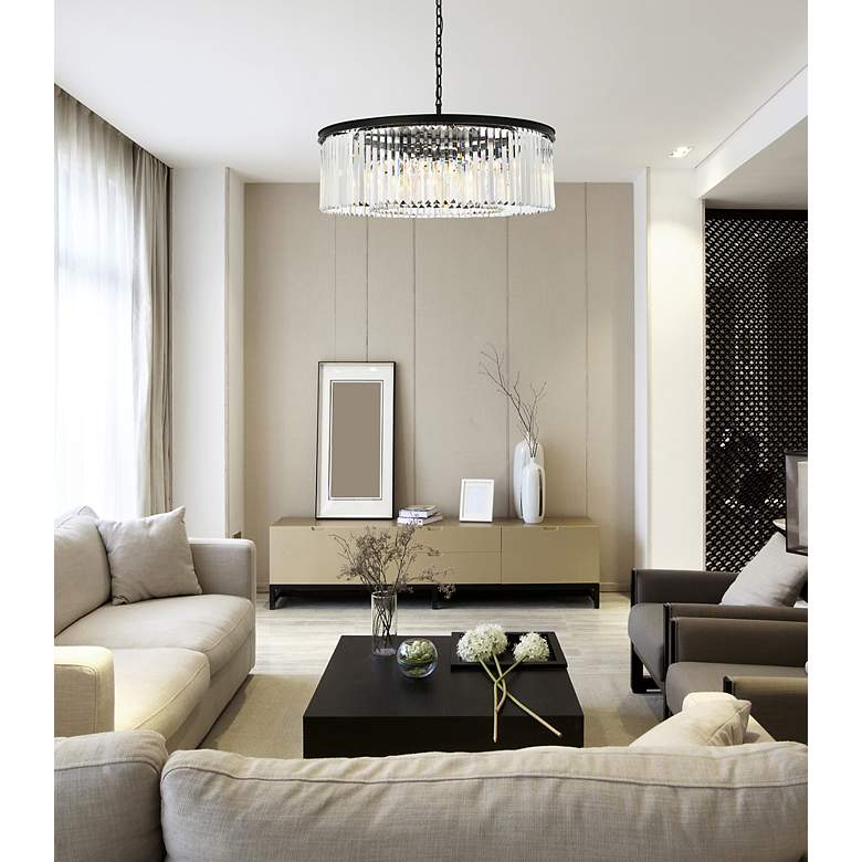 Image 3 Sydney 10 Lt Matte Black Chandelier Clear more views