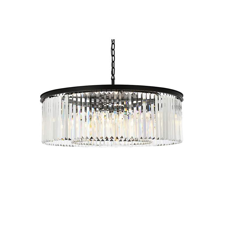 Image 4 Sydney 10 Lt Matte Black Chandelier Clear more views