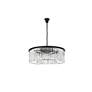 Sydney 10 Lt Matte Black Chandelier Clear