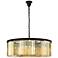 Sydney 10 Lt Matte Black Chandelier (Golden Teak)