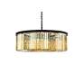 4_Sydney 10 Lt Matte Black Chandelier (Golden Teak) more views