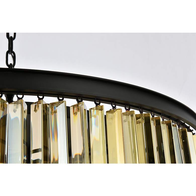 Image 6 Sydney 10 Lt Matte Black Chandelier Golden Teak more views