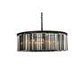 4_Sydney 10 Lt Matte Black Chandelier Silver Shade (Grey) more views