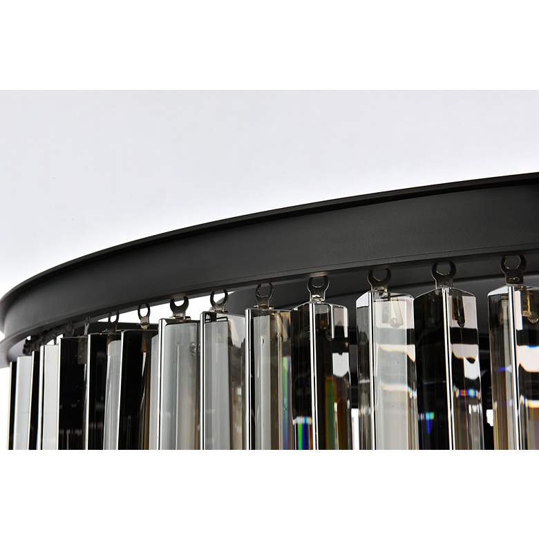 Image 6 Sydney 10 Lt Matte Black Chandelier Silver Shade (Grey) more views