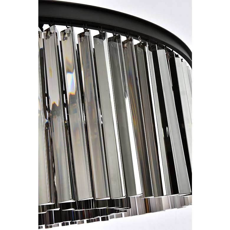 Image 7 Sydney 10 Lt Matte Black Chandelier Silver Shade (Grey) more views
