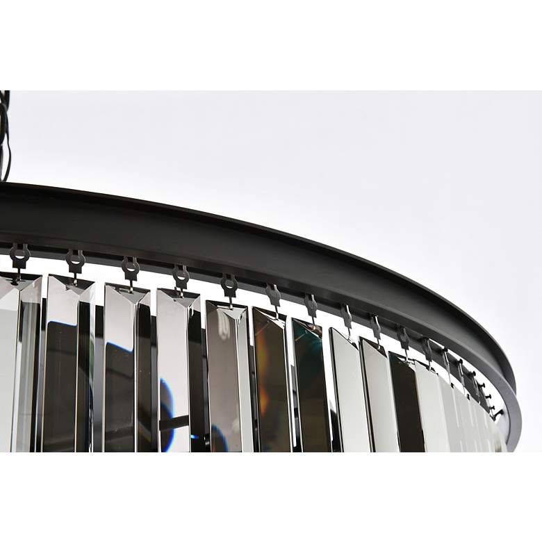 Image 6 Sydney 10 Lt Matte Black Chandelier Silver Shade more views