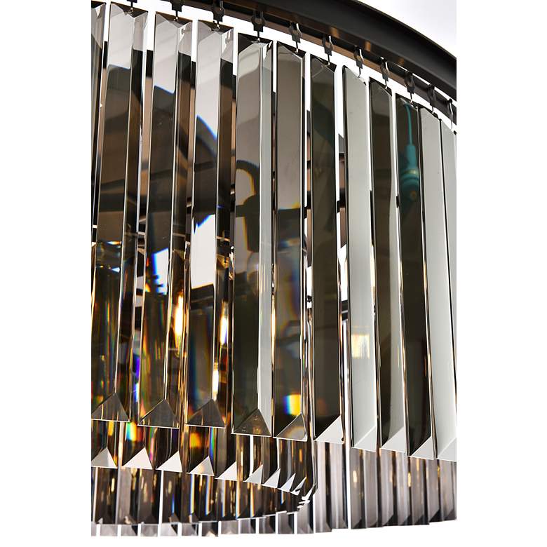 Image 7 Sydney 10 Lt Matte Black Chandelier Silver Shade more views