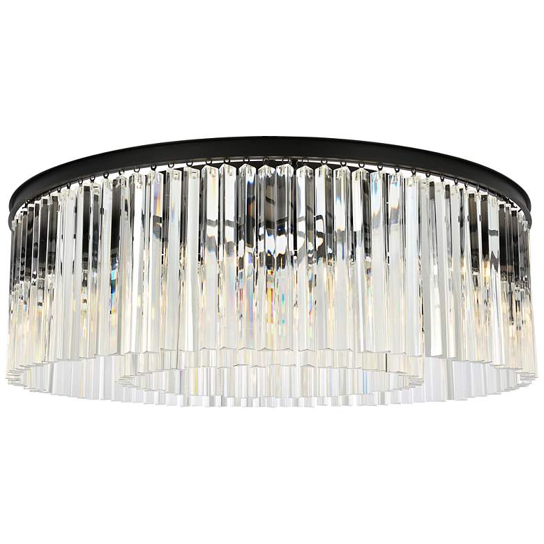 Image 2 Sydney 10 Lt Matte Black Flush Mount Clear