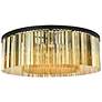 2_Sydney 10 Lt Matte Black Flush Mount Golden Teak