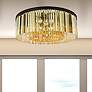 1_Sydney 10 Lt Matte Black Flush Mount Golden Teak