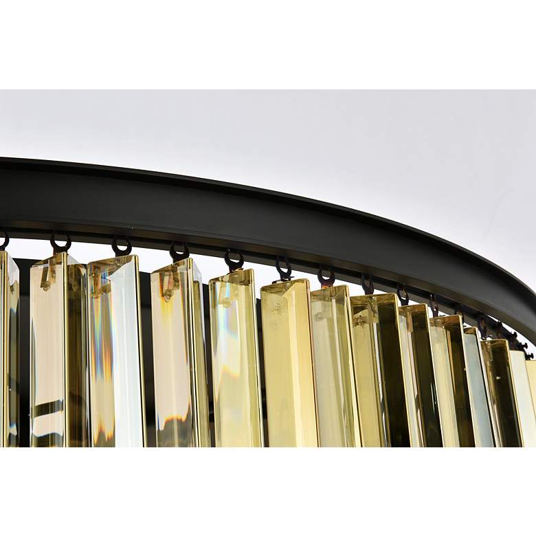 Image 6 Sydney 10 Lt Matte Black Flush Mount Golden Teak more views