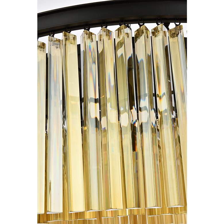 Image 7 Sydney 10 Lt Matte Black Flush Mount Golden Teak more views
