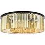 2_Sydney 10 Lt Matte Black Flush Mount Golden Teak